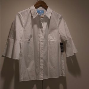 Draper James button down white blouse